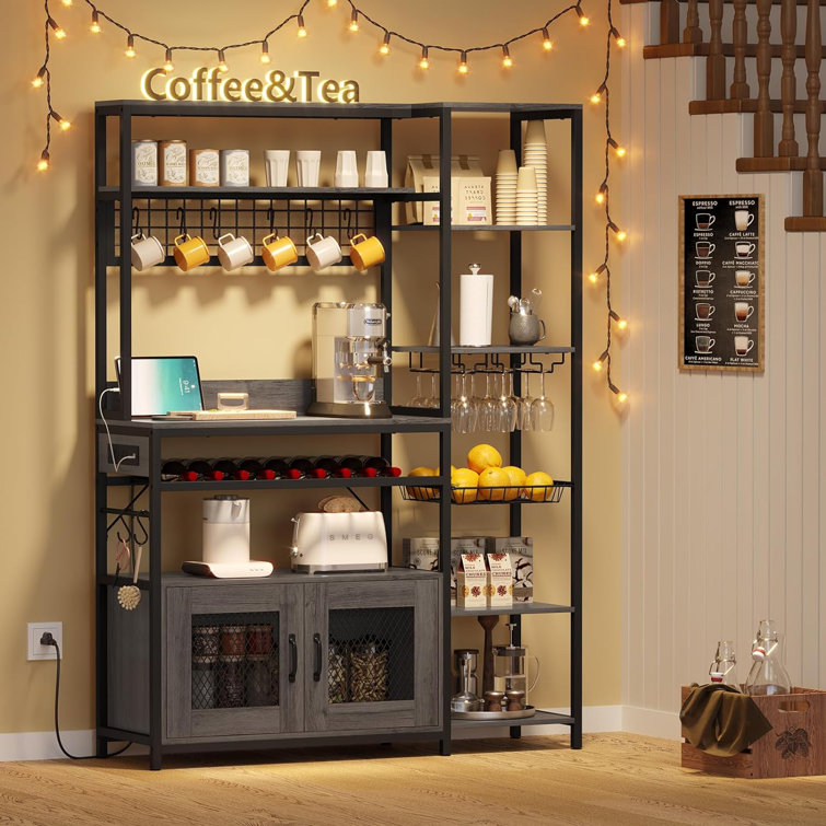 17 Stories Emeri 47.2 Metal Baker s Rack with Microwave Compatibility Reviews Wayfair